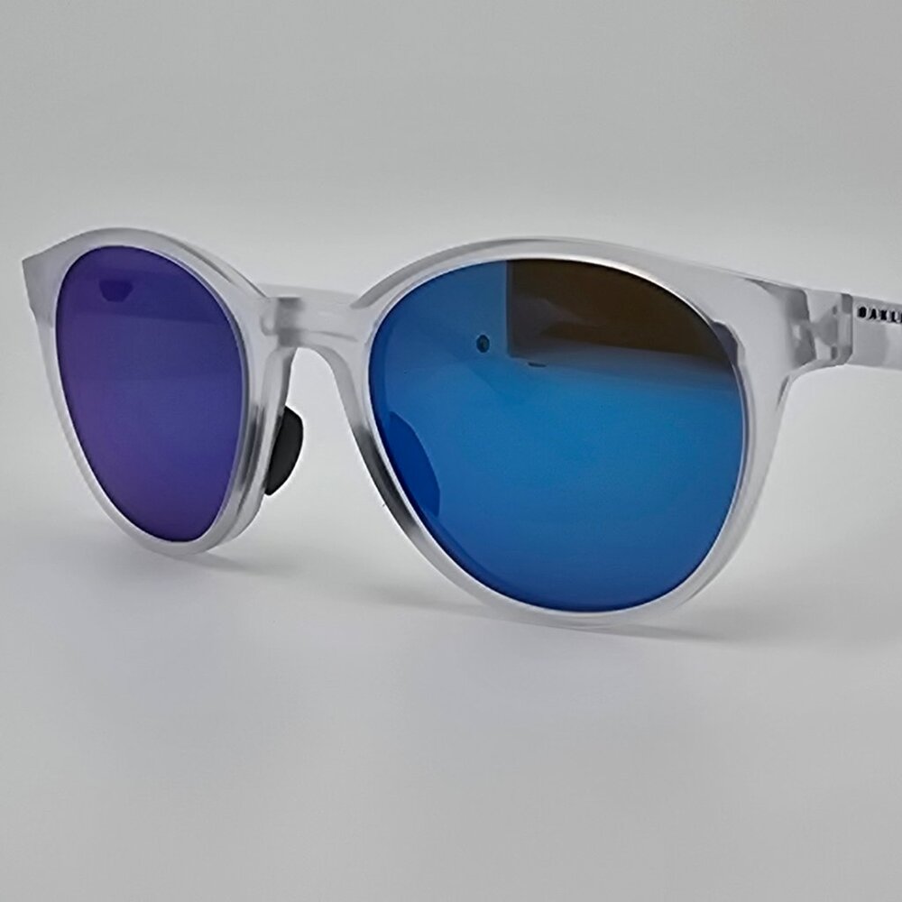 *SOLD* Oakley OO9474-0452 Spindrift Matte Clear Frame Prizm Sapphire Sunglasses - Picture 1 of 15
